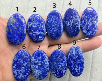 Oval formad cabochon kunglig blå lapis lazuli cabochon ädelsten lös ädelsten för smyckestillverkning