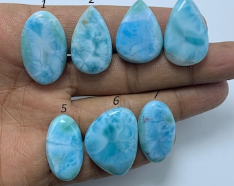 Natural Dominican Larimar Cabochon, Loose Gemstone, Jewelry Making
