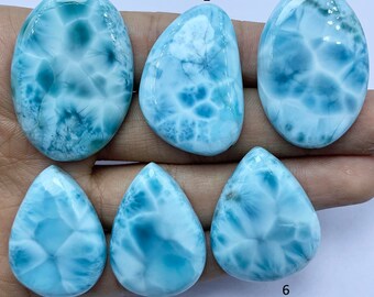 Amazing Quality Big Larimar Blue Color Gemstone, Smooth Gemstone Cabochon, Dominican Republic Larimar Cabochon, Handmade Loose Gemstone