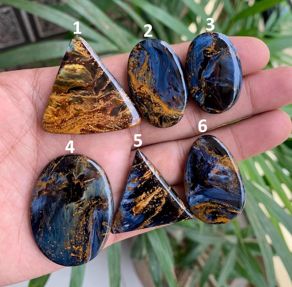 Excellent Top Grade Pietersite Cabochon Gemstone, Natural Pietersite Gemstone, Mix Shape Cabochon, Precious Pietersite Gemstone, For Jewelry