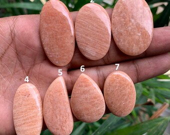 Naturlig persika-amazonit-cabochon-ädelsten, ädelsten av högsta kvalitet i blandad form, slät amazonit, lös amazonit, används till smycken