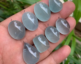 Natural Lite Blau Aquamarin Cabochon, Mix Form Edelstein