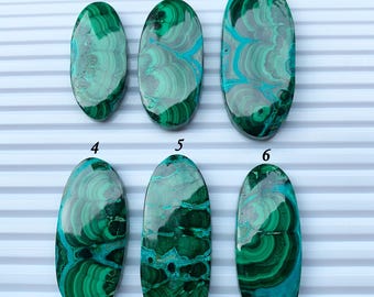 Cabujón grande de crisocola malaquita, piedra preciosa azul cielo verde