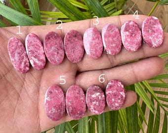 Rosa Thulit-parcabochon, AAA+ rosa Thulit-parcabochon av högsta kvalitet, naturlig rosa Thulit-cabochon, blandade Thulit-former för smyckestillverkning