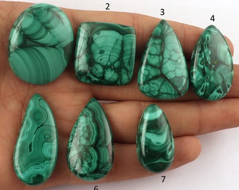 Piedra preciosa de malaquita verde de buena calidad, piedra preciosa de malaquita africana natural, piedra preciosa suelta, piedra preciosa hecha a mano, malaquita rara para joyería