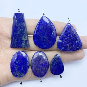 Natural Lapis Lazuli Cabochon Gemstone | Blue And Golden Color Cabochon | Loose Stone Handmade Cabochon For Making Jewelry