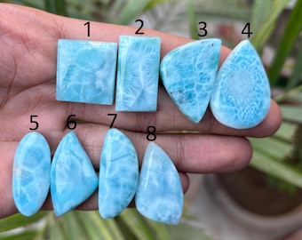Naturlig Larimar Ädelsten Cabochon, Larimar Lös Ädelsten Cabochon