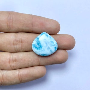 Natürlicher Larimar Cabochon loser Edelstein, AAA-Qualitäts-Mix-Form-Stein, flache Rückseite Larimar Cabochon für die Herstellung von Schmuck Großhandel Edelstein 20x21x5 MM 4.54 GM