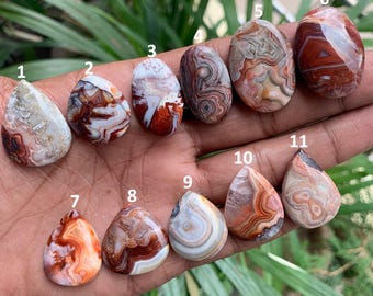 Natural Crazy Lace Agate Cabochon, Smooth Loose Gemstone
