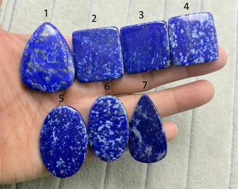 Högkvalitativ naturlig lapis lazuli cabochon ädelsten | Kungsblå cabochon | Lös sten cabochon | Halvädelsten för smyckestillverkning