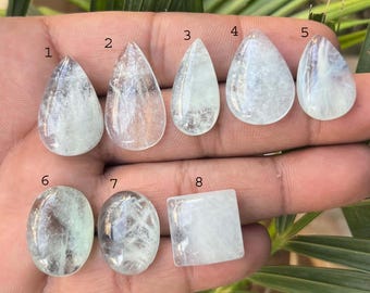 Lite Aquamarine Smooth Cabochon Gemstone, Mix Shape Jewelry Making Stone