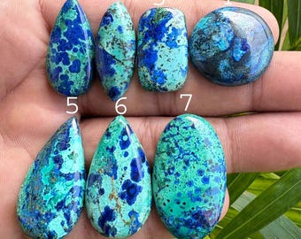 AAA+ Top Quality Azurite Cabochon Gemstone, Natural Azurite Cabochon, Loose Gemstone, Use For Making Jewelry