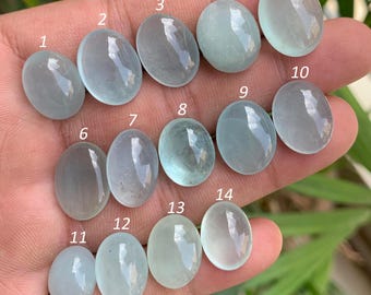 Schöner Aquamarin Cabochon, natürlicher Lite Blue Aquamarin, Cabochon Edelstein, ovale Form, loser Cabochon, einzigartiger Edelstein, für Schmuck verwenden