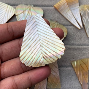 Increíbles pares de tallas de nácar, piedra preciosa de nácar, fabricación de joyas, cabujón hecho a mano, venta al por mayor, par de piedras preciosas de perla a juego