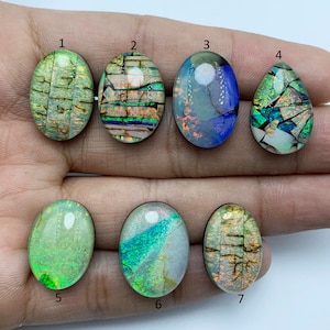 Pietra preziosa di forma mista di opale monarca, pietra preziosa sciolta di opale monarca di alta qualità, cabochon australiano di opale doppietto, per gioielli