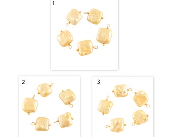 Barock Perle Charms Stecker, Phantasie Form Stecker Edelstein, Gelbgold überzogene Stecker, DIY Ohrring Stecker, verwenden Sie für Schmuck