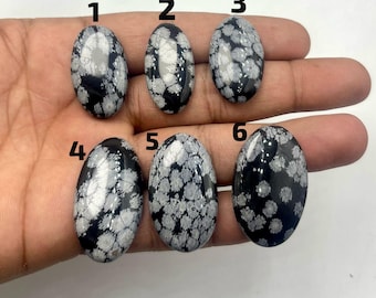 Snow Flake Jasper Loose Cabochon, Smooth Cabochon, Natural Snow Flake Jasper For Jewelry Loose Gemstone  Snow Flake Jasper Making Jewelry