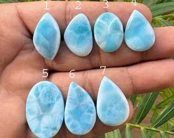 Blå Larimar Cabochon, Dominikanska republikens ädelsten för smyckestillverkning