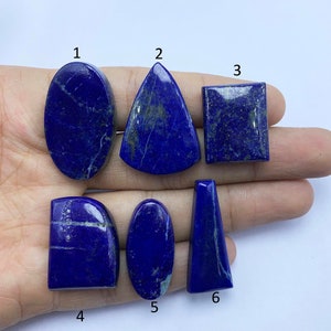 Lapis Lazuli Cabochon, Natural Lapis Lazuli Gemstone | Blue Color Handmade Gemstone Cabochon | Semi Precious Smooth Stone For Making Jewelry
