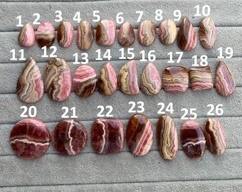 Natural Pink Rhodochrosite Cabochon Gemstone, Loose Stone, Jewelry Making