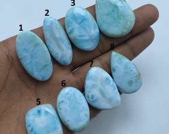 AAA Larimar Cabochon, Dominican Blue Gemstone, Jewelry Making