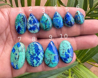 Natural Azurite Cabochon, Loose Gemstone, Top Quality Azurite Cabochon Gemstone, For Jewelry Making