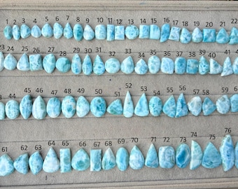 Natural Larimar Gemstone Cabochon, Dominican Loose Gemstone Cabochon Use For Making Jewelry