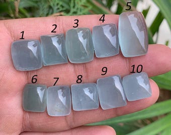 Aquamarin Cabochon, Natürlicher Lite Blau Aquamarin, Mix Form, Cabochon Edelstein, Lose Cabochon, Einzigartige Edelstein, Herstellung Für Schmuck