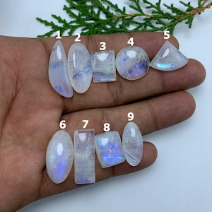 Beautiful Multi Fire Moonstone Cabochon, Natural Rainbow Moonstone Cabochon, Mix Shape Cabochon, Loose Gemstone Cabochon, Making For Jewelry