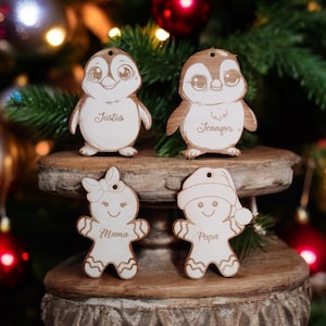 Personalisierbare Weihnachtsanhänger | Anhänger für den Weihnachtsbaum | Tischplatzdeko zu Weihnachten