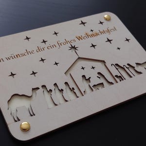 Geldgeschenkkarte für Geld- oder Gutscheine | Holzkarte für Geldgeschenke | Weihnachten | Festtage