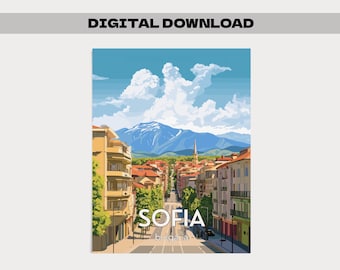 BULGARIA SOFIA Location Travel Framed Prints POSTER For Home Décor – Digital Download
