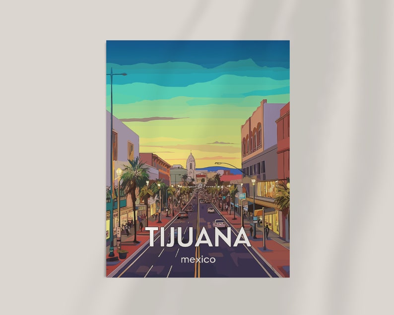 MEXICO TIJUANA Location Travel Framed Prints POSTER For Home Décor Matte Paper Poster image 3