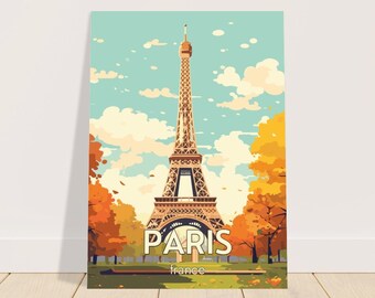 Paris Wall Art Print | Eiffel Tower Travel Poster | French Home Décor Gift | Gallery Wall Art