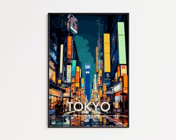 JAPAN TOKYO Location Travel Framed Prints POSTER For Home Décor – Matte Paper Poster