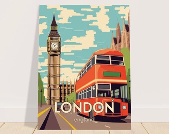 London Wall Art Print | Big Ben Travel Poster | UK City Print | Home Décor Gift for Travellers