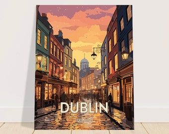 Baixe pôsteres de Dublin para imprimir | Arte de parede imprimível da Irlanda | Arquivo digital para pôster de viagem