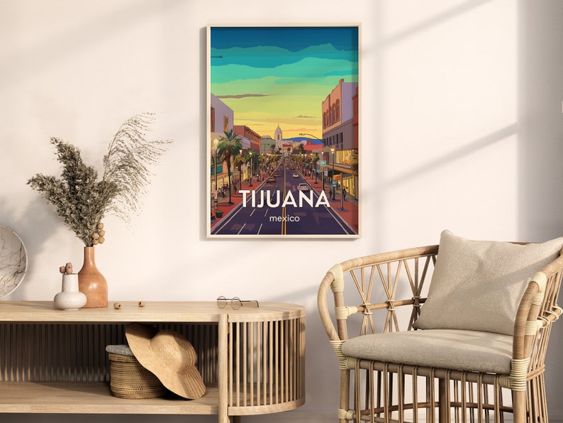 MEXICO TIJUANA Location Travel Framed Prints POSTER For Home Décor Matte Paper Poster image 4