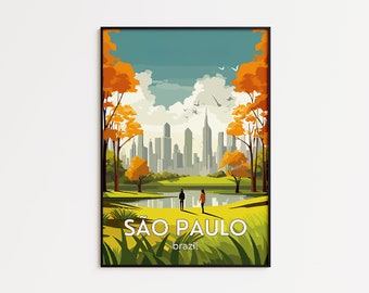 BRAZIL SAO PAULO Location Travel Framed Prints Poster For Home Décor – Matte Paper Poster