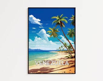 VENEZUELA Location Travel Framed Prints POSTER For Home Décor – Matte Paper Poster