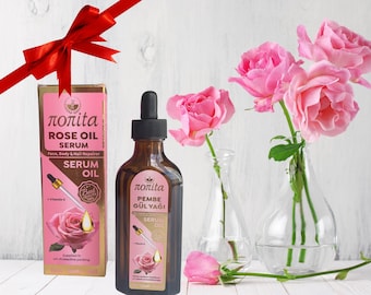 Rosenöl Serum mit Vitamin E: Natürliche Gesicht, Körper & Nagel Reparatur - Handgemacht
