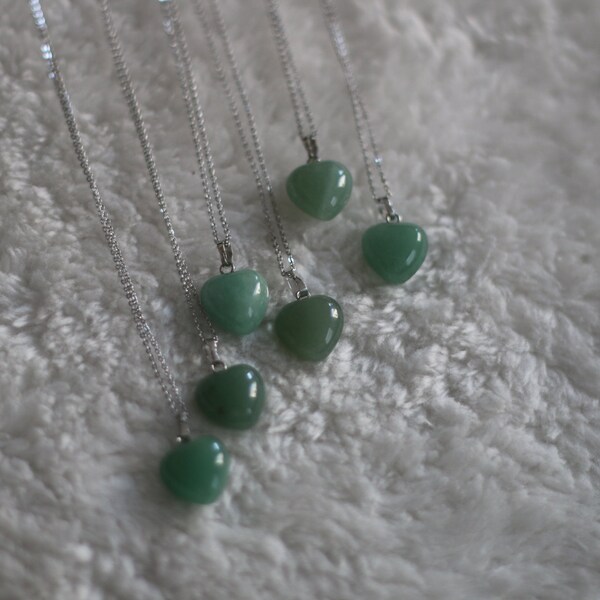 Aventurine I necklace I silver I bridesmaid I gift I girlfriend I mom I Valentine's Day