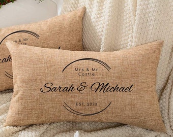 Personalized Pillow, Personalized Wedding Pillow, Custom Couple Pillow, Couple Name Pillow, Gift for Couple, Personalized Wedding Gift