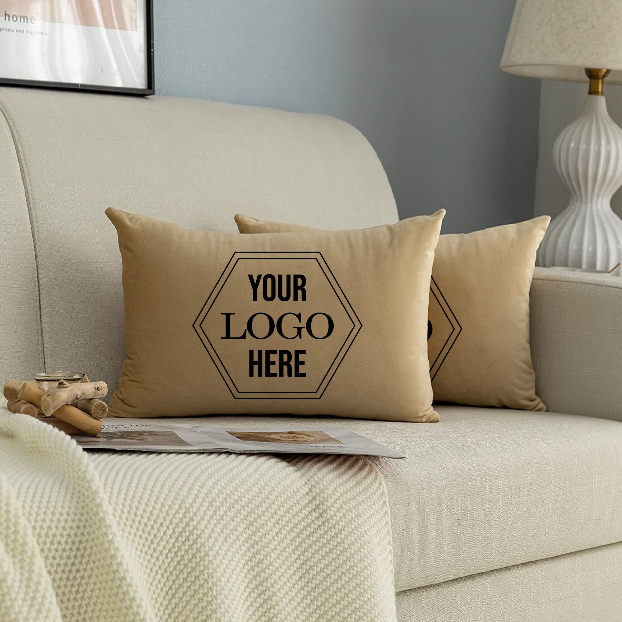 Personalized Logo Pillow Custom Logo Pillow Custom Pillow Etsy