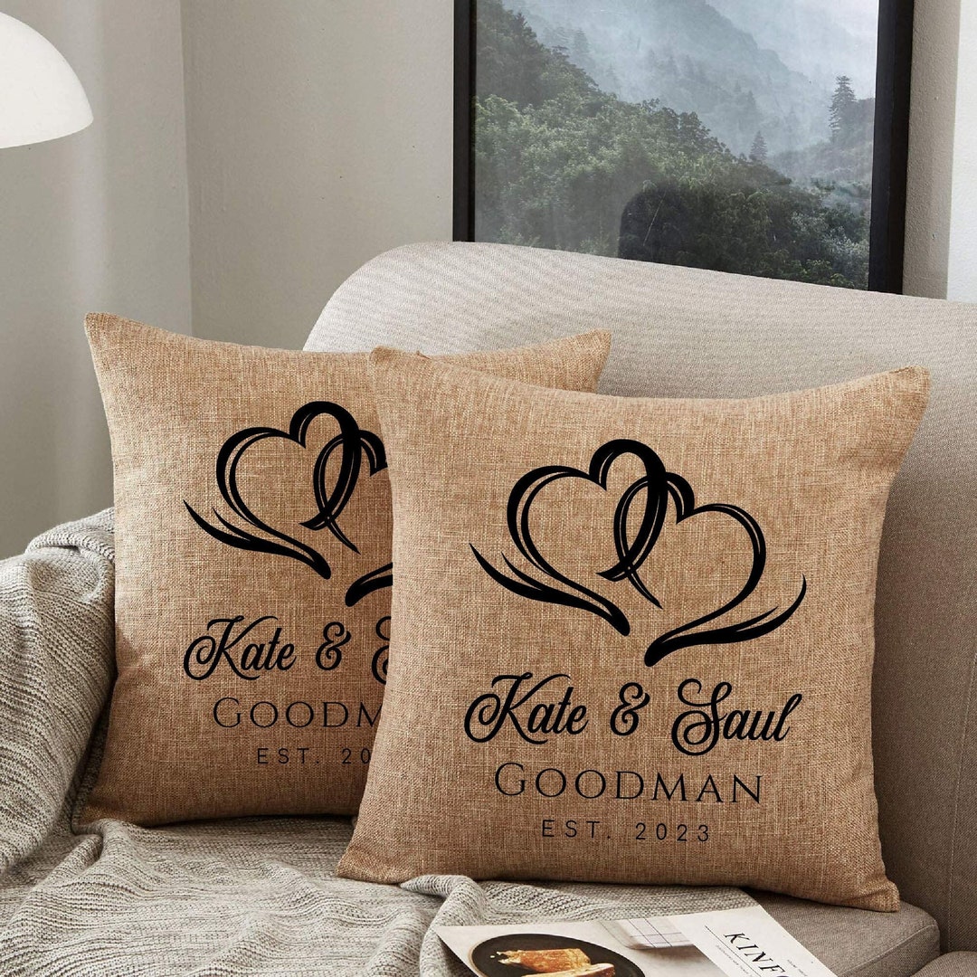 Personalized Pillow, Custom Pillow, Personalized Wedding Pillow, Name