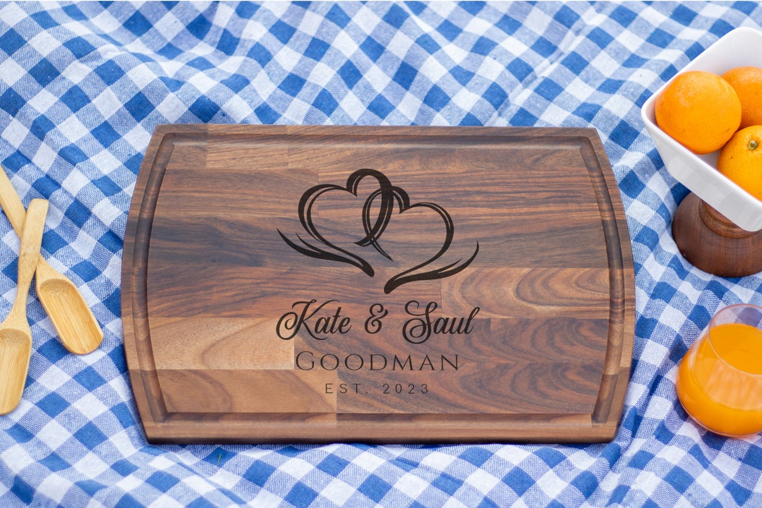 Anniversary Gift for Couple, Custom Cutting Board, Personalized Cutting