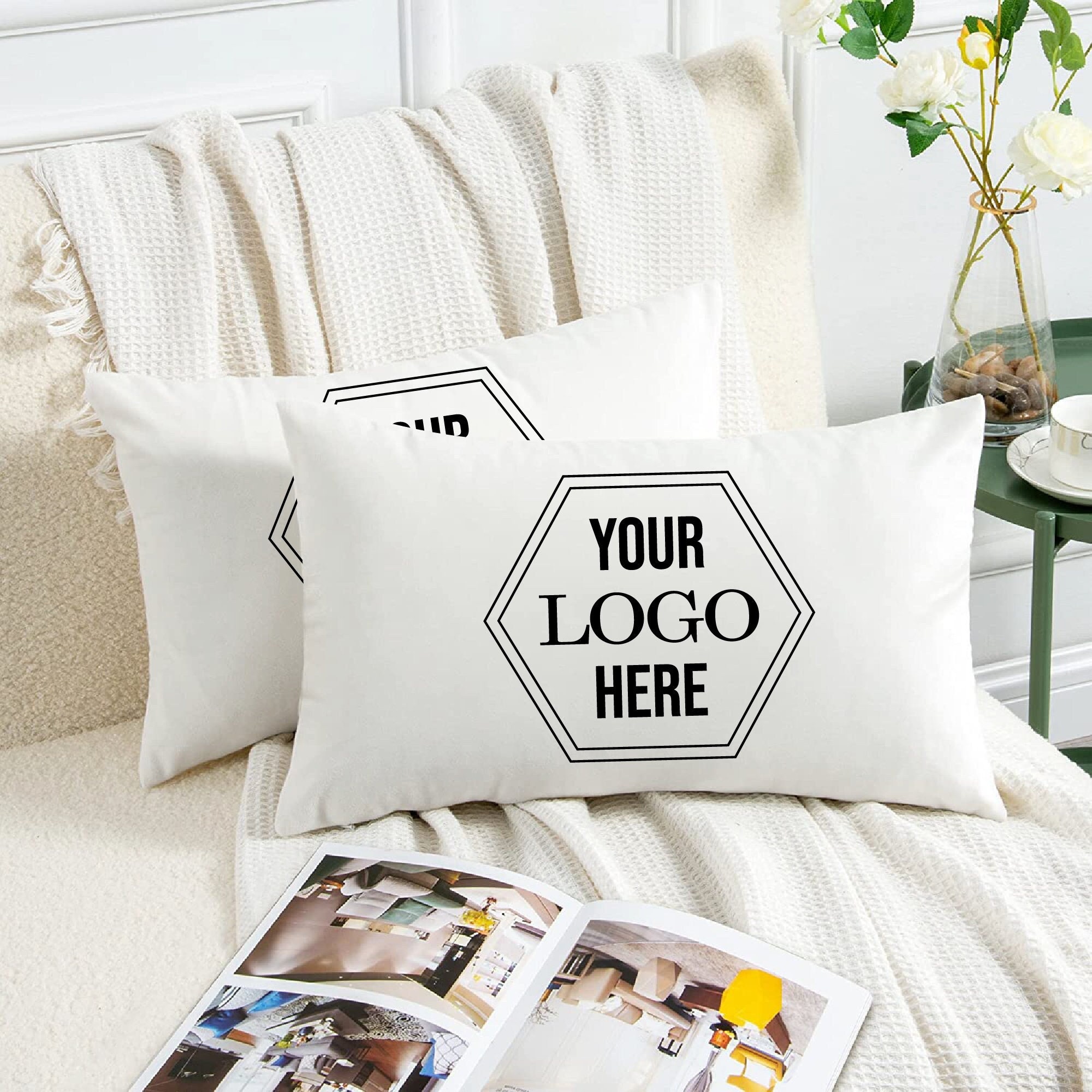 Personalized Logo Pillow Custom Logo Pillow Custom Pillow Etsy