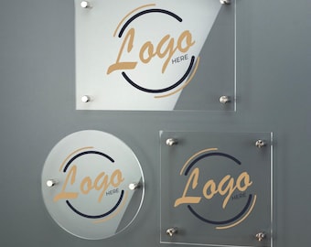 Letrero acrílico personalizado, letrero acrílico para puerta, letrero acrílico para oficina, letrero acrílico con logotipo personalizado, adornos para puerta de oficina, regalo de oficina