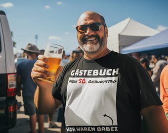 Guestbook 50th Birthday T-Shirt | Unique 50th Gift Idea | Party Outfit for Men and Women