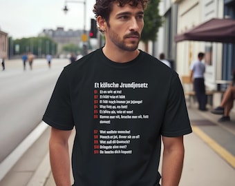 Cologne Basic Laws T-Shirt | Kölsch Dialect Shirt | Funny Gift for Cologne Lovers | Unisex Cotton Tee | German Humor
